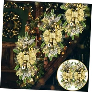 4 Pack Christmas Artificial Swags 24" Xmas The Cordless Gold Rustic Style - Picture 1 of 7