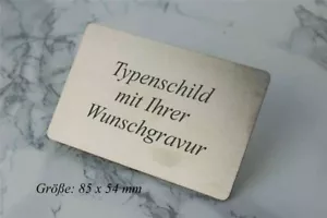 Edelstahlschild - Grabschild - 85x54mm EC-Kartenformat - mit Wunschgravur - Bild 1 von 5