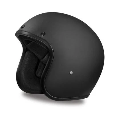 Casco de motocicleta Daytona Cruiser negro opaco cara abierta DOT DC1-B Foto 1 de 4