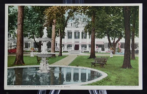 Postcard The Maplewood Entrance Pittsfield Mass MA - Picture 1 of 2