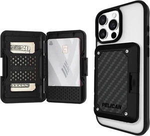 RFID BLACK Pelican MagSafe Wallet w Blocking iPhone Pro Max 1615141312 - Picture 1 of 7