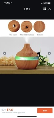 Mini Atomization Humidifier Brand New Light Wood Color. USB Plug - Image 1 of 4