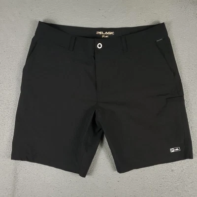 Шорты мужские Pelagic 40 черные гибридные функциональные повседневные с косыми карманами Chino - Изображение 1 из 4
