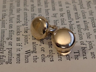 Vintage 14K Gold Earrings Classic Round Clip-On Marked - Image 1 of 4