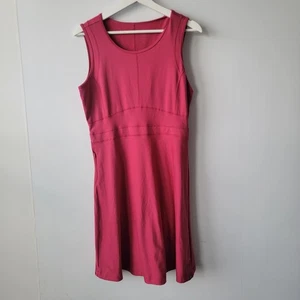 Title Nine Damen Kleid Creme Größe M Fit and Flare Ärmellos Reißverschlusstasche - Bild 1 von 7