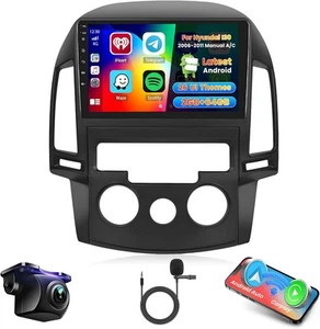 2+64GB Car Stereo w/ 9" Touchscreen GPS WiFi BT DSP FM for 2006-2011 Hyundai I30 - Foto 1 di 8
