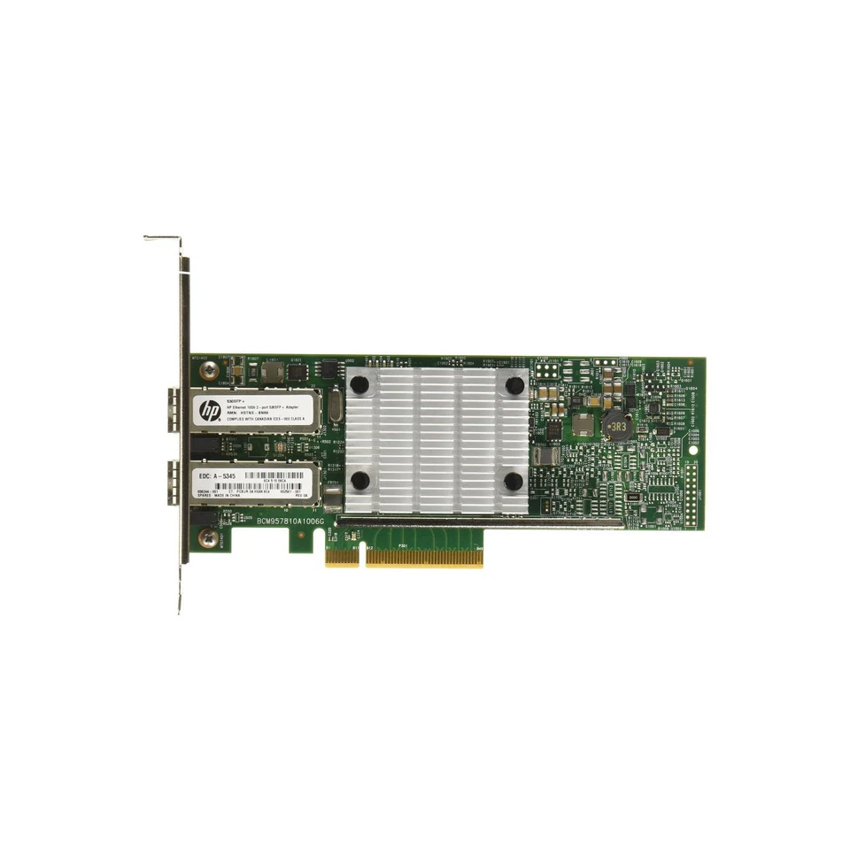  HP Broadcom Dual Port BCM957810A1006G PCIe Network Adapter Card NIC 10Gb SFP+ - Image 1 of 1