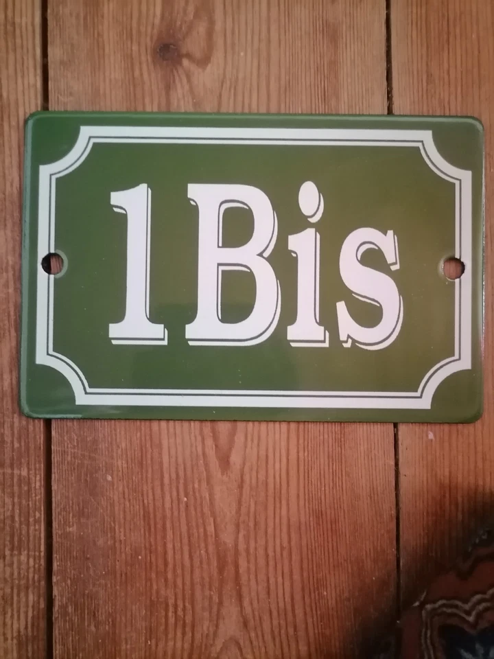 ancienne plaque émaillée  de maison rue n° 1 bis - Photo 1/1