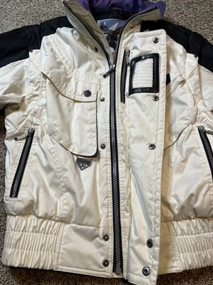 Spyder Men's Ski Jacket Lined Thinsulate Long Sleeve White Purple Black Sz Small - Image 1 of 4