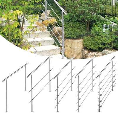 Geländer Edelstahl Bausatz Treppen Handlauf Treppengeländer Treppe Außentreppe - Bild 1 von 4