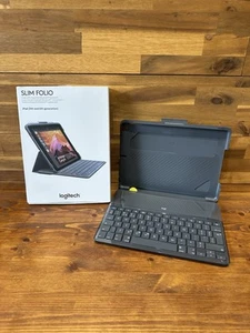 Logitech Slim Folio Wireless Keyboard Case for iPad 5th/6th Generation New - Afbeelding 1 van 17