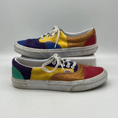 Vans Pride Era Zapatos de Skate Mujeres 8.5 Hombres 7 Multicolor Retazos Brillo Tenis Foto 1 de 4