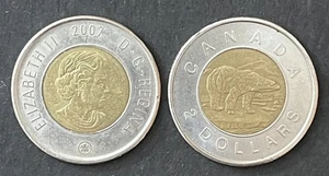 CANADA 2007 - $2 , Queen Elizabeth II / Polar Bear - Imagen 1 de 1