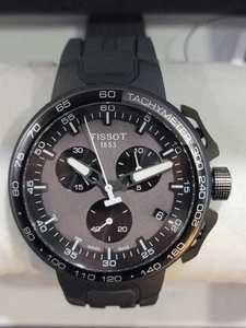 Tissot T-Race T111.417.37.441.03 Gray Dial Silicone Strap Men's Watch New In Box - Picture 1 of 7