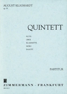 Quintett op. 79 August Klughardt Studyscore Flute, Oboe, Clarinet, Horn and Bass - Image 1 of 4