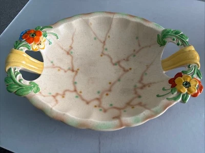 Vintage  Art Deco Falcon Ware  Flora Patterned  Fruit /serving  Bowl - Image 1 of 4