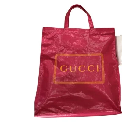 Bolso de Mano Gucci Para Mujer Firma Gucci Logo Estampado Color Rosa Talla M Foto 1 de 4