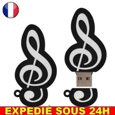 ✅ Clé USB 64 G Go GB Note Musique Ordinateur 2.0 Lecteur Disque Cadeau Silicone - Photo 1/3