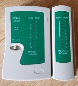 NS-468 RJ45 RJ11 RJ12 CAT5 CAT 6 UTP Network Lan Cable Tester Test Tool - Photo 1/4