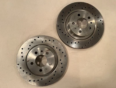 1988-1991 FERRARI TESTAROSSA BREMBO PERFORMANCE BRAKE DISC ROTORS FRONT SET- NEW Foto 1 de 4