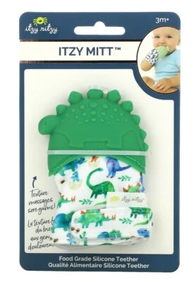 Itzy Ritzy Silicone Teething Mitt - Adjustable Strap, Crinkle Sound & Textured  - Image 1 of 2