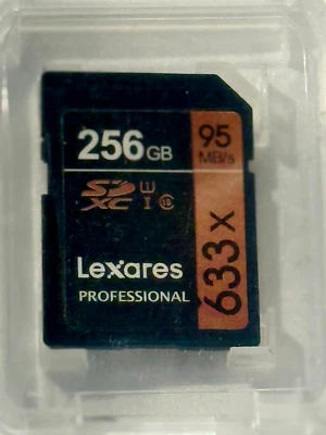 LEXARES PRO 256GB SDXC MEMORY CARD 633X UHS-UI/3 95MB/S **BRAND NEW** SEALED! - Image 1 of 4