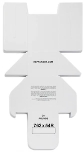 REPACKBOX® 3 SAMPLE BOXES - Military Cardboard 7.62 X 54R RUSSIAN Ammo Box - Picture 1 of 5