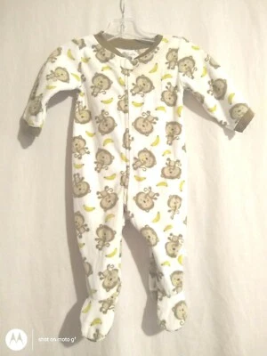 6 Meses Primeros Momentos Niño Mono Blanco Manga Larga Durmiente Foto 1 de 4