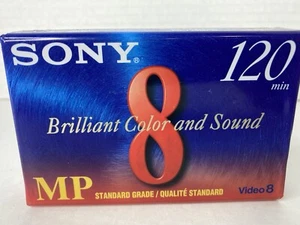 SONY P6-120 8mm Brilliant Color and Sound MP 120 Minutes Video 8 New Sealed - Picture 1 of 10