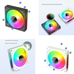 Computer Case Fan 120mm Case Fan ARGB Fan 4Pin Connectors Quiet PC Case - Picture 1 of 12
