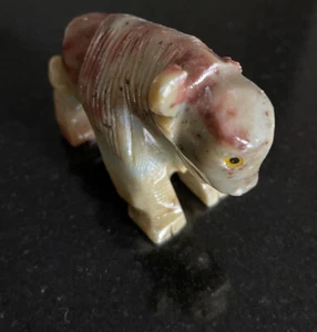 Hand-Carved Bull Figurine, Soapstone, Mini, New Condition! Very Detailed! - Picture 1 of 11