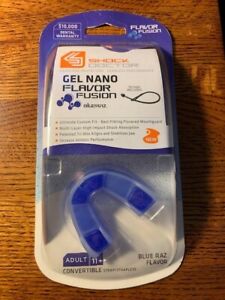 a9Shock Doctor Gel Nano Flavor Fusion BlueRaz Convertible Mouthguard Adult 11+
