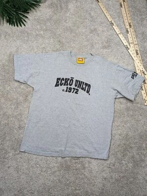 Vintage Ecko Unltd Shirt Mens XL Extra Large Gray Crew USA MADE 90s Y2K Cotton - Image 1 of 4