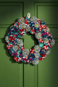 Anthropologie Merry Making Pom Wreath-$118 A629 - Picture 1 of 2