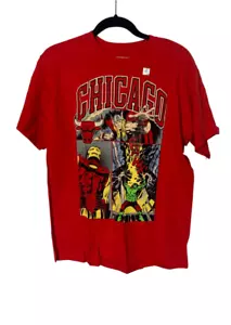Marvel NBA Mens Chicago Bulls Shy Town-Trio T-Shirt Red-XL - Picture 1 of 5