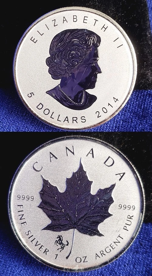 Canada 2014 Maple Leaf Reverse $5 Proof .9999 Fine Silver si668 - Image 1 of 1