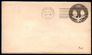 SC# U351, Columbus & Liberty, slate brown stamp, back flap open - Picture 1 of 1