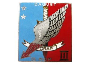 INSIGNE EMAIL DRAGONS PARACHUTISTES 13° RDP LES CRAPS OPEX GOLFE DAGUET (DORE) - Picture 1 of 2