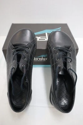 Dansko Women Shoe Gretchen EUR 37 (6.5 M) Black Leather Oxford Pre-Owned - Imagem 1 de 4