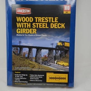 Walthers Cornerstone HO Trestle w/Deck Girder Bridge Kit 15-1/2 x 4 x 4 933-3147 - Picture 1 of 4