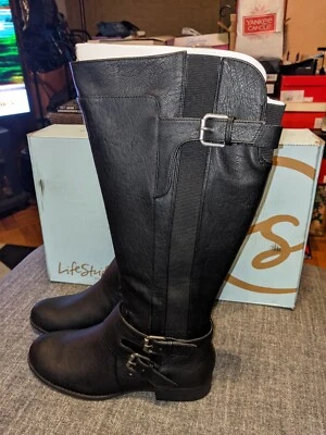 Life Stride Fallon High Shaft Boots Color Black Size 7 1/2 W - Image 1 of 4