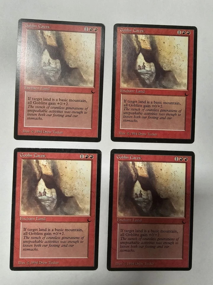 MTG Magic: The Gathering The Dark 4X Goblin Caves MP Playset - Image 1 of 1