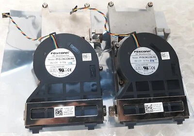 Pair of Dell Optiplex FoxConn PVB120G12H-P01 21CFM J50GH 5-Pin FAN & HEATSINK - Image 1 of 4