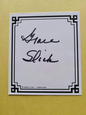 Grace Slick   "Starship"   Hand signed bookplate, Autographed. NO INSCRIPTION! Cover