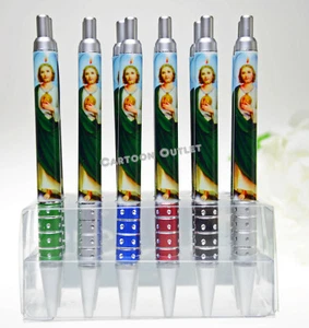 12 San Judas Tadeo Pens Recuerdos Bautizo Communion St Jude Party Favors Gift - Picture 1 of 4