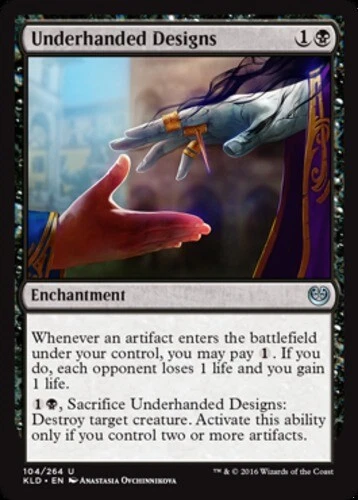 Underhanded Designs ~ Lightly Played Kaladesh MTG Magic UltimateMTG Black Card - Image 1 of 1