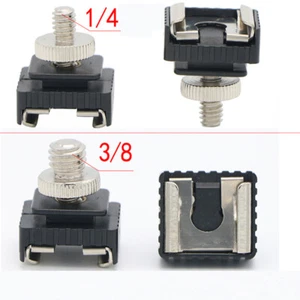 3 piezas Cámara Flash Cámara Adaptador Zapato Caliente Extensor Zapato Frío Toma 1/4-3/8 - Imagen 1 de 15