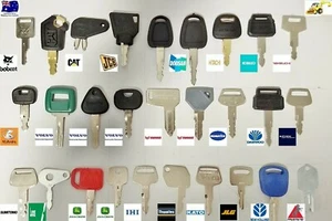28 Excavator Plant Digger Keys Master Set BOBCAT KUBOTA HITACHI JCB KOMATSU CAT - Picture 1 of 13