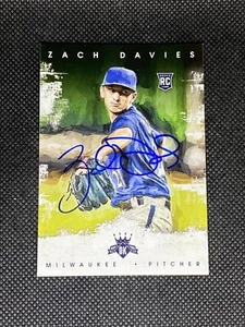 Zach Davies Brewers 2016 Panini Diamond Kings Signed Auto Card #158 ~ COA - Picture 1 of 3
