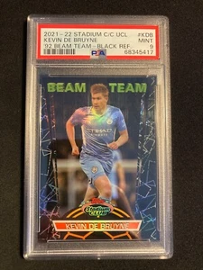 2021-22 Stadium Club Chrome UCL Beam Team Kevin De Bruyne Black 7/10 PSA 9 *SSP* - Picture 1 of 3